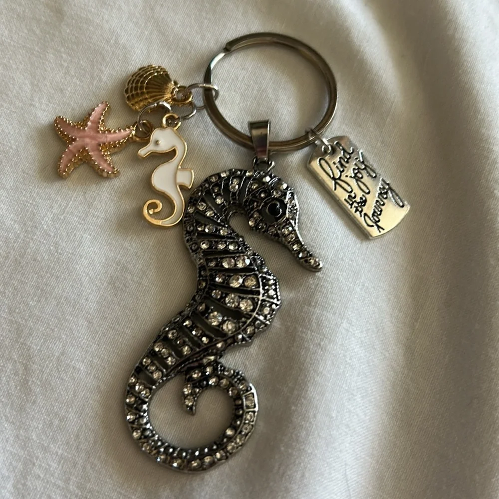Silver‎ “Find Joy in the Journey” keychain